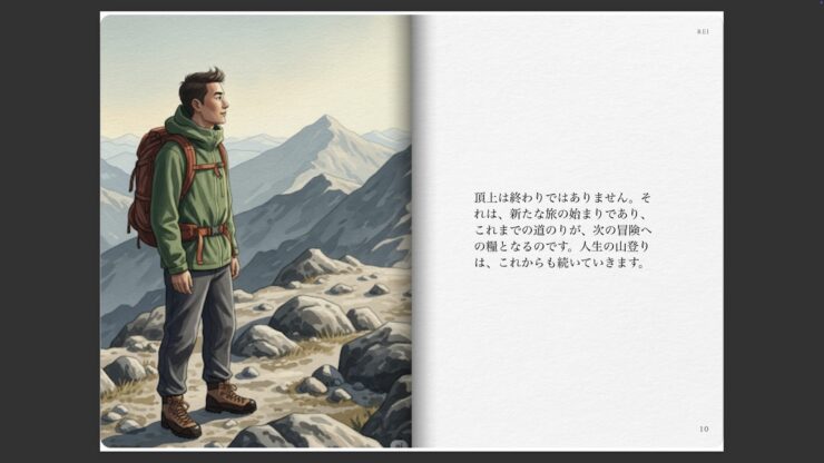 REIが制作した人生の山登り
