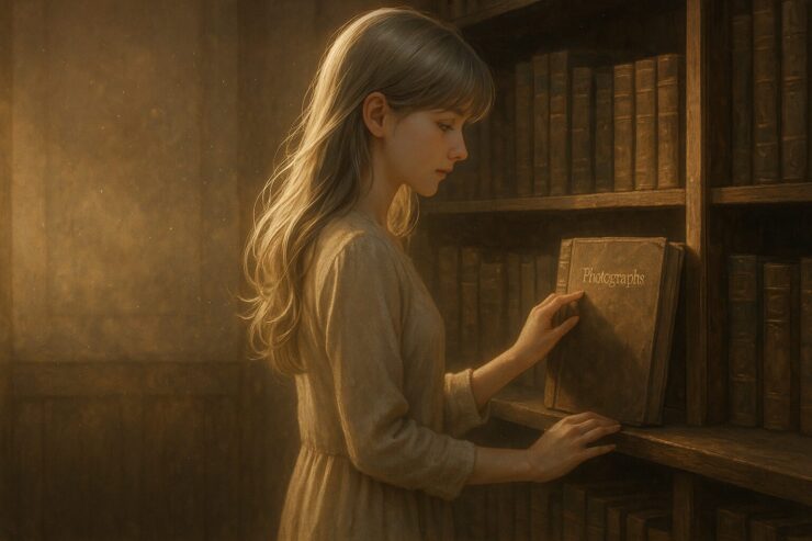 記憶の光が差し込む横顔の少女｜A side-profile girl lit by the gentle glow of memory