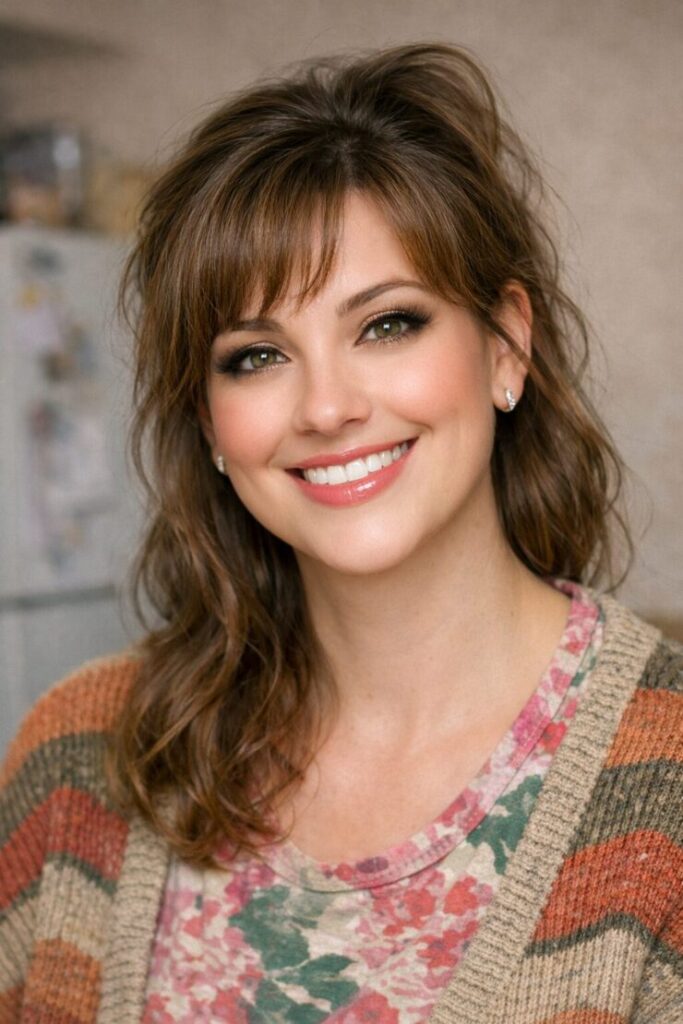 魅力的な微笑みの女性肖像